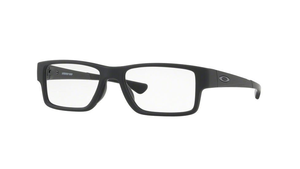 Oakley AIRDROP MNP OX8121 Eyeglass Frames 812101-53 - Satin Black Frame, Clear Lenses