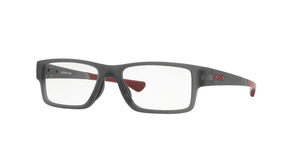 Oakley AIRDROP MNP OX8121 Eyeglass Frames 812103-53 - Satin Grey Smoke Frame, Clear Lenses