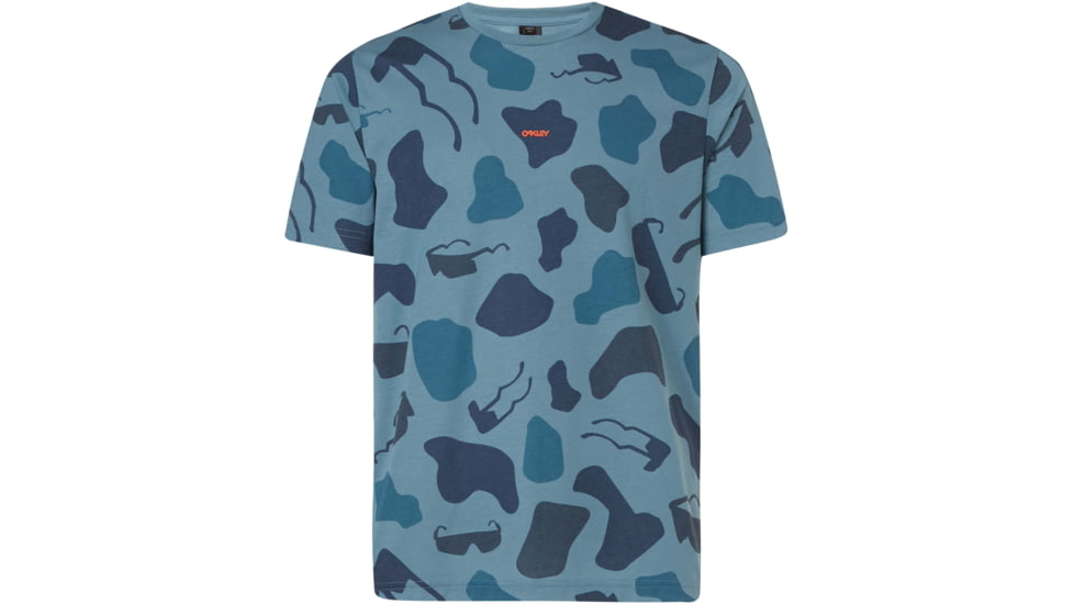 Oakley Allover SunglaShort Sleeve Tee - Mens, Camou Blu, Small, 457900-97B-S