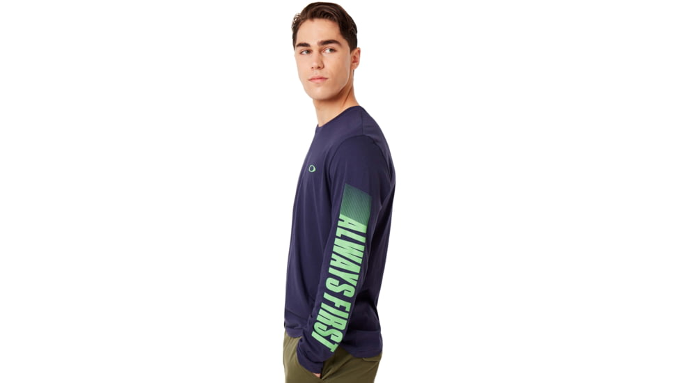 Oakley Always First Long Sleeve Tee - Mens, Strong Violet, Large, 457904-86D-L