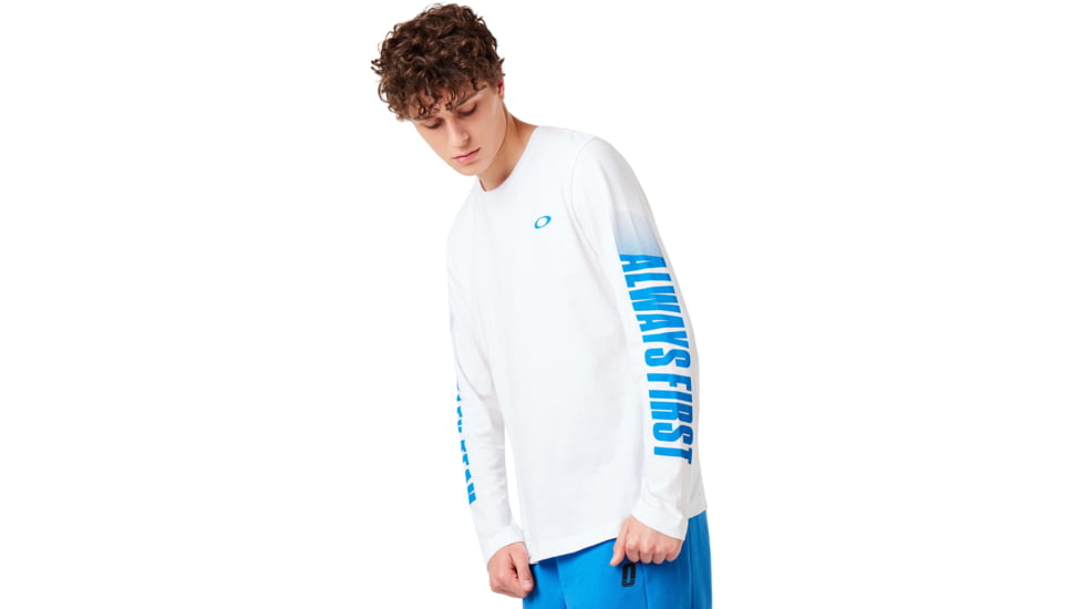 Oakley Always First Long Sleeve Tee - Mens, White, Large, 457904-100-L