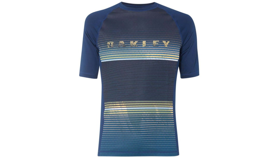 Oakley Asymmetrical Dynamic Rashguard - Mens, Dark Blue, Medium, 482461-609-M