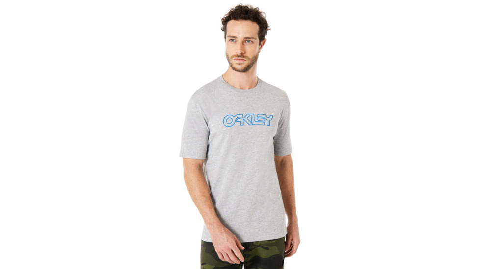 Oakley B1B Neon Short Sleeve Shirt - Mens, Granite Heather, Small, 457340-24L-S