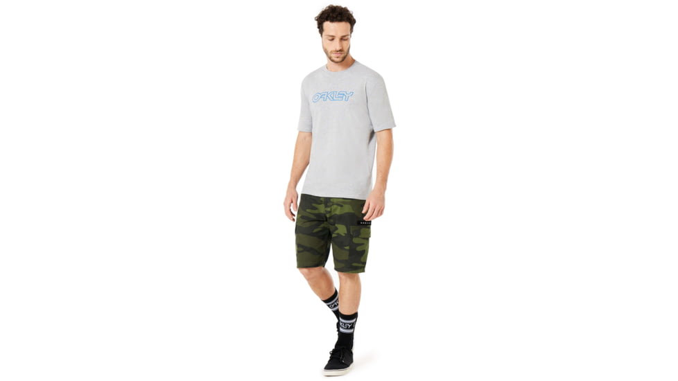 Oakley B1B Neon Short Sleeve Shirt - Mens, Granite Heather, Small, 457340-24L-S