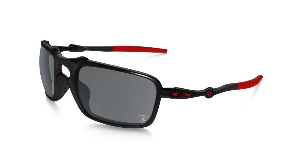 Oakley Badman Sunglasses Dark Carbon Frame, Black Iridium Polarized Lens-OO6020-07