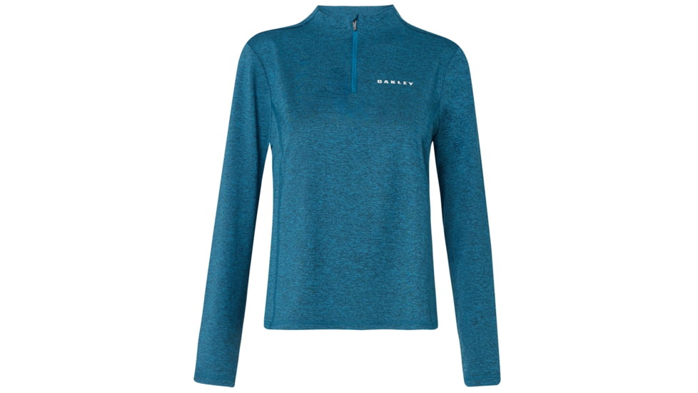 Oakley Balata Golf Layer Long Sleeve - Womens, Deep Aqua Hthr, Large, 532364-74H-L