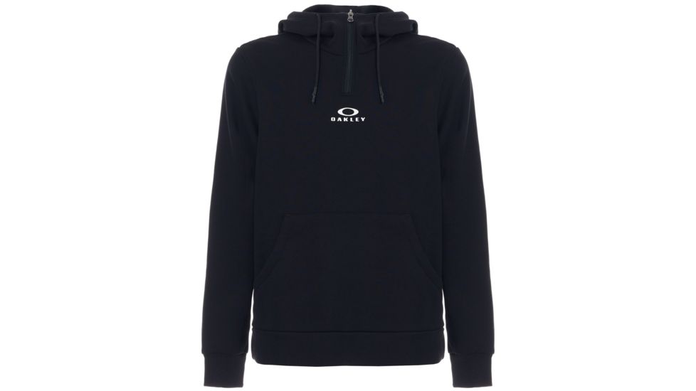 Oakley Bark Half Zip Hoodie - Men's, Blackout, Medium, 461645-02E-M
