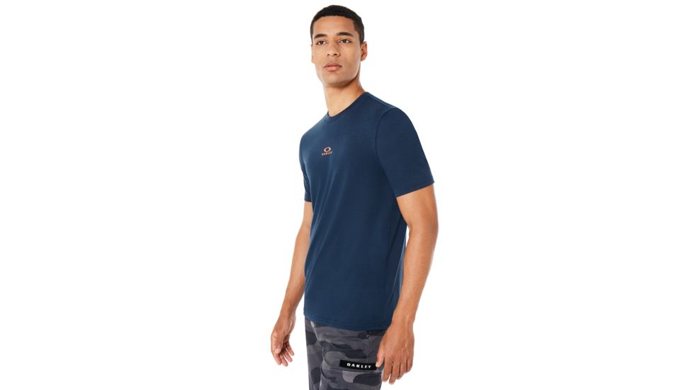 Oakley Bark New Short Sleeve - Mens, Fathom, Extra Large, 457131-6AC-XL