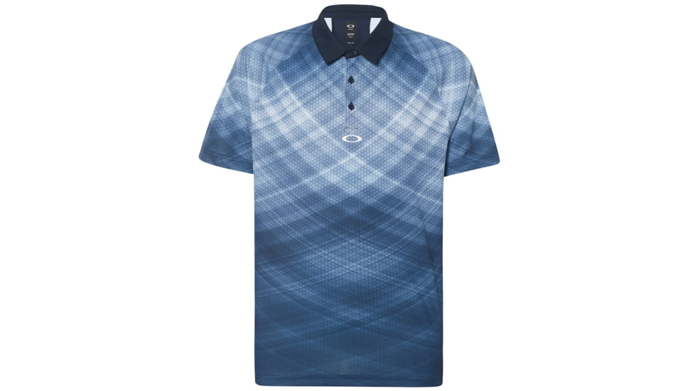 Oakley Barkie Gradient Golf Polo Short Sleeve - Mens, Fathom, Extra Small, 434312-6AC-XS
