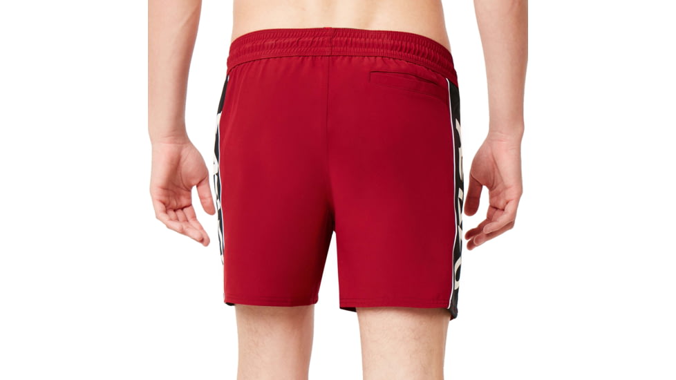Oakley Barnie Beach Block 16 Swim Shorts - Mens, Raspberry, Large, 482473A-45A-L