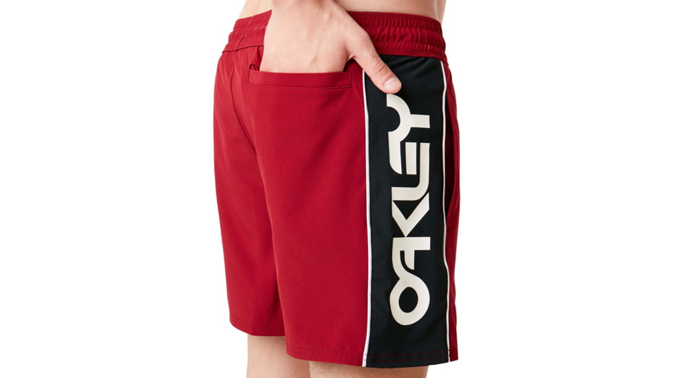 Oakley Barnie Beach Block 16 Swim Shorts - Mens, Raspberry, Large, 482473A-45A-L