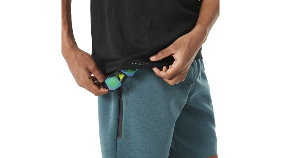Oakley Base Short Sleeve - Mens, Blackout, Extra Small, 434006-02E-XS