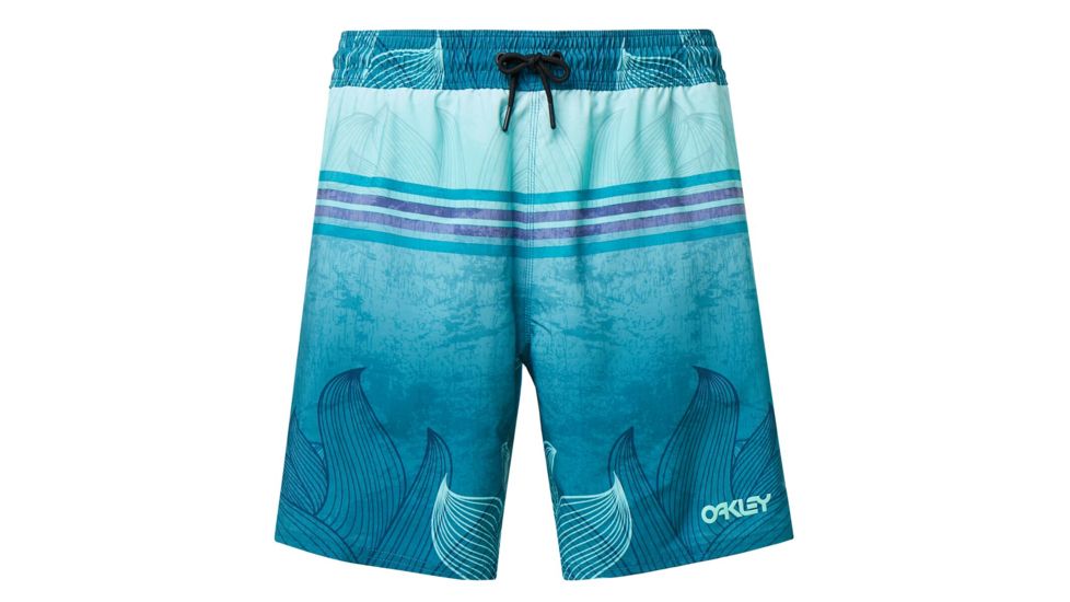 Oakley Beach Flower Striped 18 Inches - Mens, Petrol, 3XL, 482450-9PE-XXXL