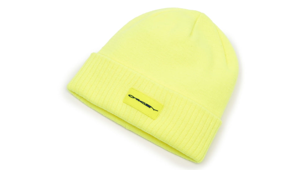 Oakley Beenie Ellipse Patch - Mens, Neon Yellow, One Size, 912186-564-U