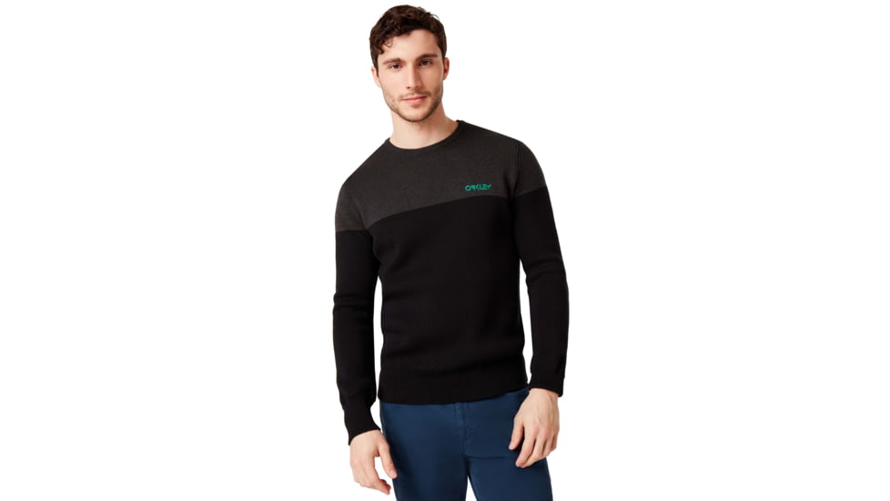 Oakley Bicolor Crew Neck Tee - Mens, Blackout, Medium, 434131-02E-M