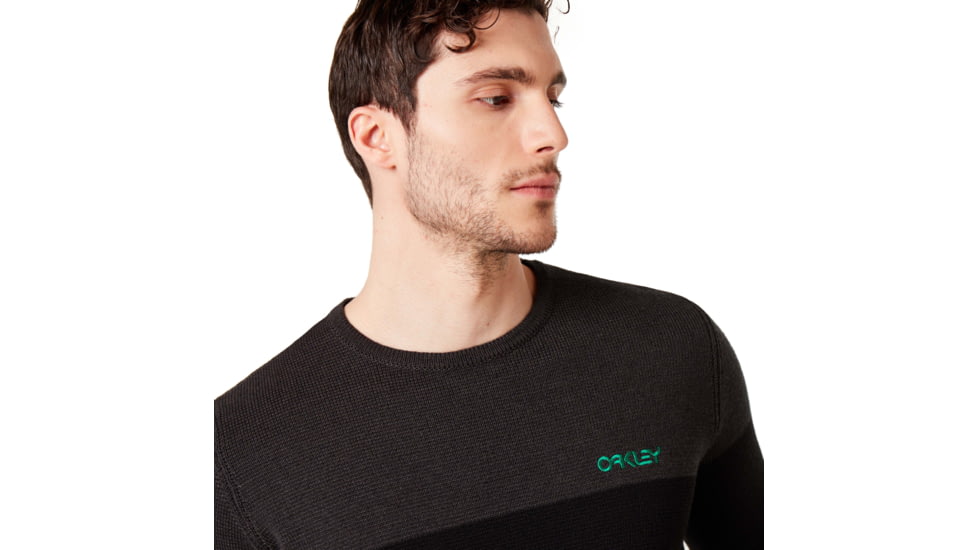 Oakley Bicolor Crew Neck Tee - Mens, Blackout, Medium, 434131-02E-M