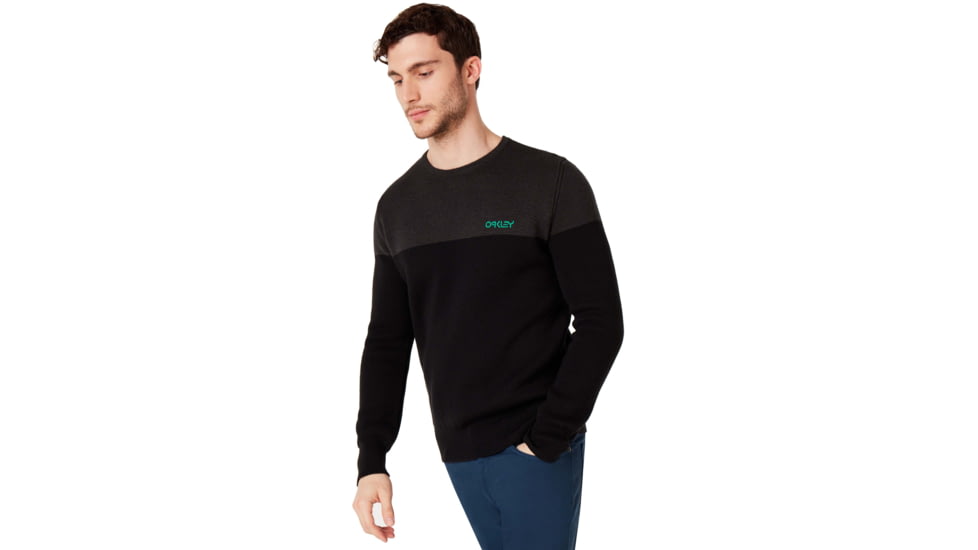 Oakley Bicolor Crew Neck Tee - Mens, Blackout, Medium, 434131-02E-M
