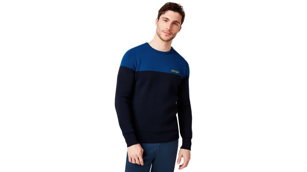 Oakley Bicolor Crew Neck Tee - Mens, Foggy Blue, Medium, 434131-6FB-M