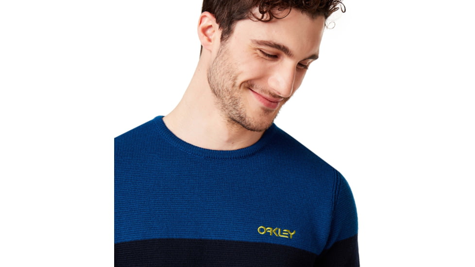 Oakley Bicolor Crew Neck Tee - Mens, Foggy Blue, Medium, 434131-6FB-M