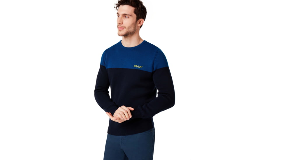Oakley Bicolor Crew Neck Tee - Mens, Foggy Blue, Medium, 434131-6FB-M