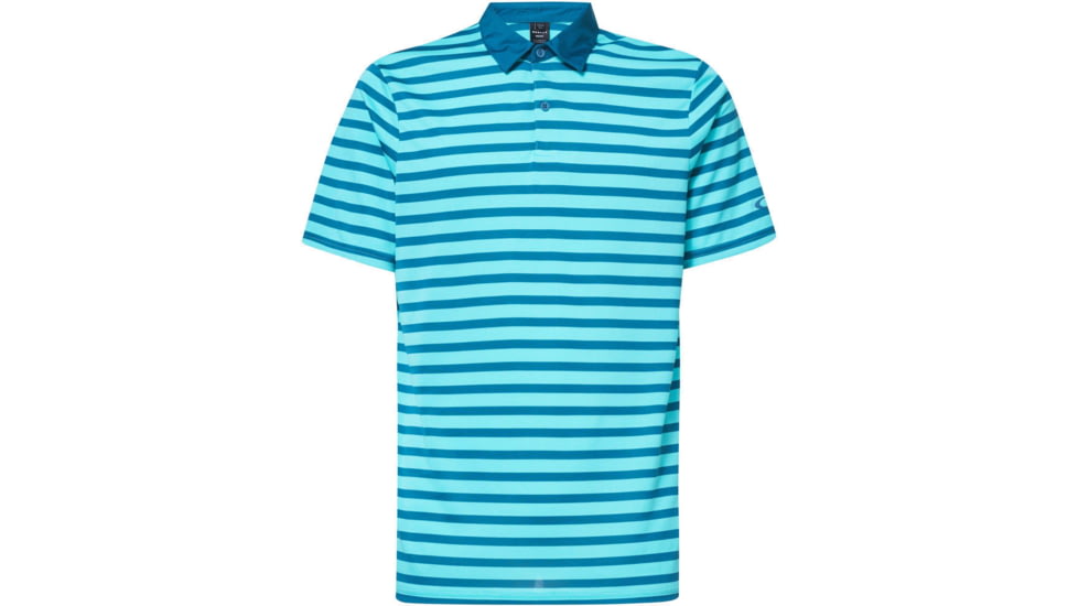 Oakley Bicolor Striped Short Sleeve Polo - Mens, Interstellar Blue, 2XL, FOA400129-6TR-XXL
