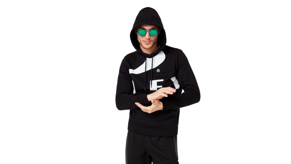 Oakley Big Logo Ellipse Hoodie - Mens, Blackout, Extra Small, 472589-02E-XS
