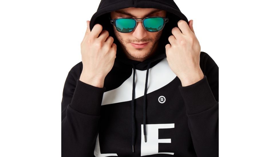Oakley Big Logo Ellipse Hoodie - Mens, Blackout, Extra Small, 472589-02E-XS
