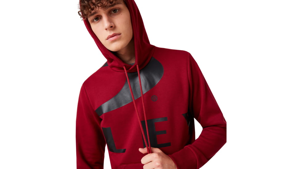 Oakley Big Logo Ellipse Hoodie - Mens, Raspberry, Small, 472589-45A-S