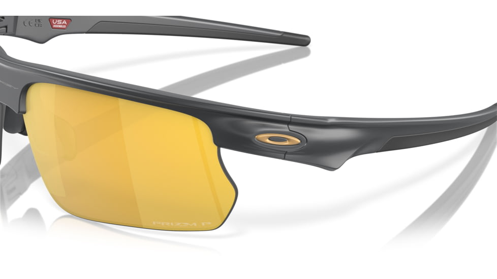 Oakley BiSphaera Sunglasses, Matte Carbon, PRIZM 24K Polarized, PRIZM 24K Polarized, OO9400-1268
