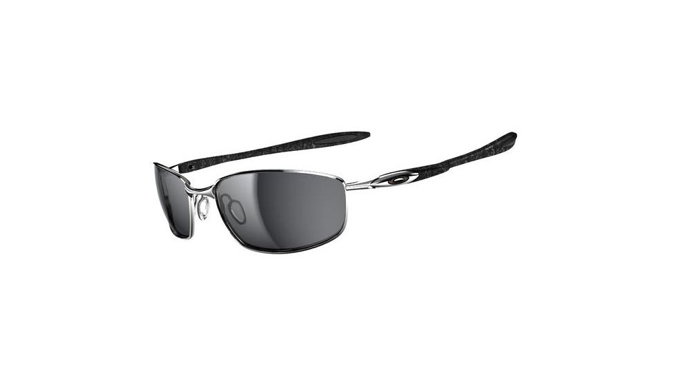 Oakley Blender Sunglasses, Chrome+Silver Ghost Txt Frame, Black Irid Lens OO4059-02