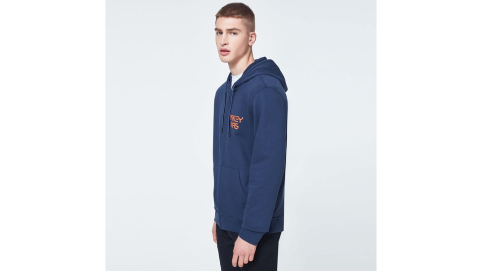 Oakley Bold O-Grip Full Zip Hoodie - Mens, Foggy Blue, Small, FOA400572-6FB-S