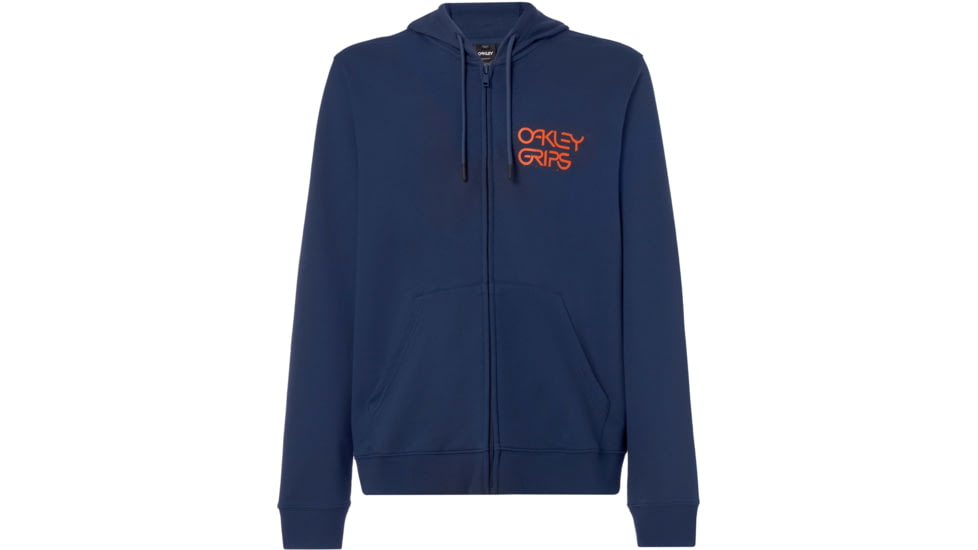 Oakley Bold O-Grip Full Zip Hoodie - Mens, Foggy Blue, Small, FOA400572-6FB-S