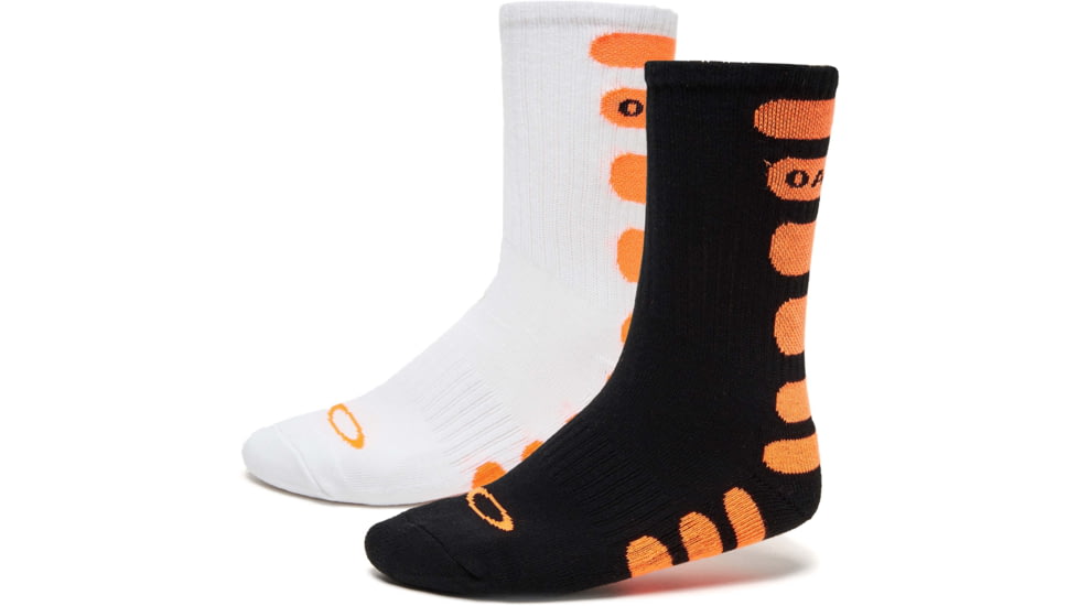 Oakley Bold Striped Socks 2 Pcs - Mens, Blackout, Medium, FOS900105-02E-M