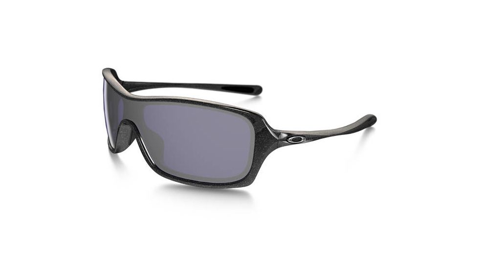 Oakley Break Up Womens Sunglasses, Metallic Black Frame, Grey Lens OO9202-01