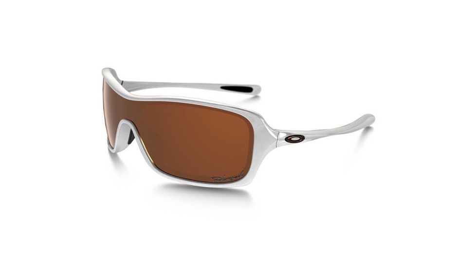 Oakley Break Up Womens Sunglasses, Arctic Frame, VR28 Black Iridium Polarized Lens OO9202-07