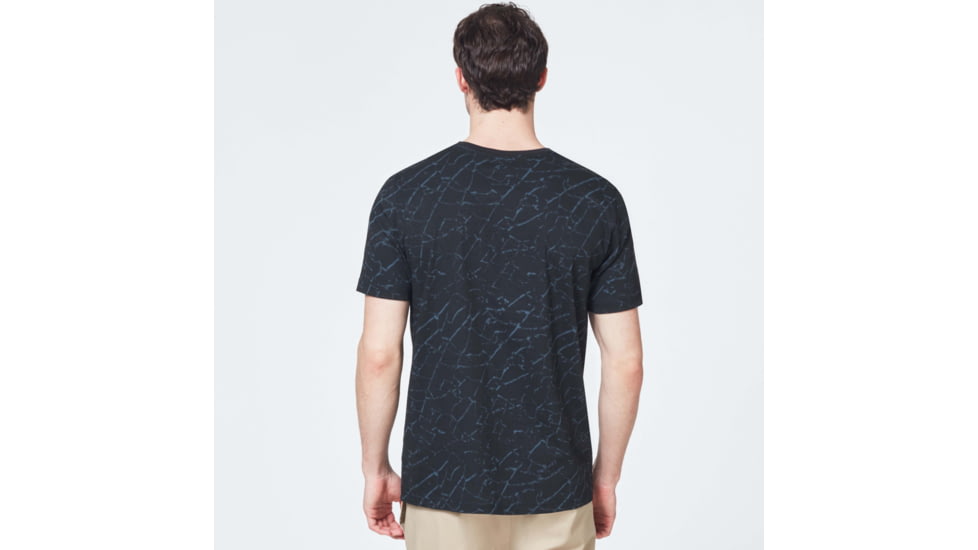 Oakley Broken Glass Short Sleeve Tee - Mens, Black Glass Print, Large, FOA400048-94T-L