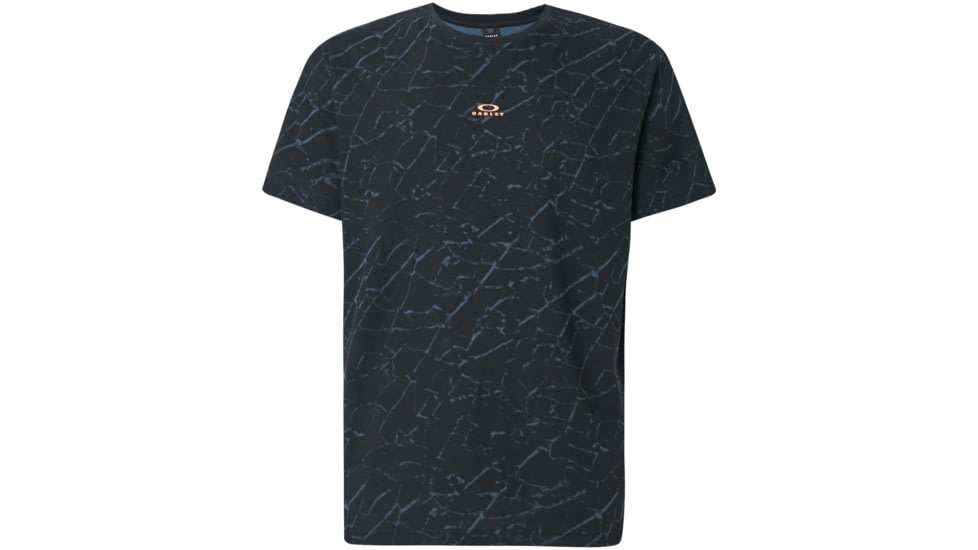 Oakley Broken Glass Short Sleeve Tee - Mens, Black Glass Print, Large, FOA400048-94T-L