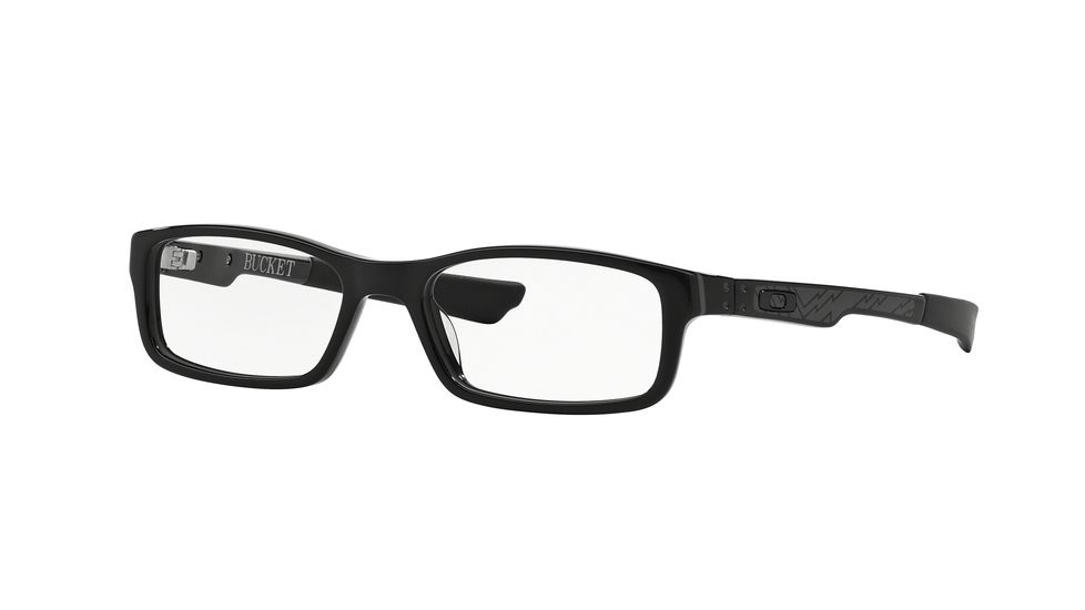Oakley Bucket Bifocal Prescription Eyeglasses 106002-51 - Polished Black Frame, Clear Lenses