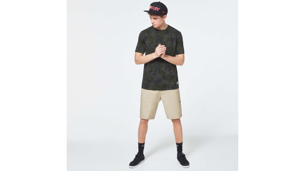 Oakley Cadpat Camo Short Sleeve Tee - Mens, Cadpat Dark Brush Camo P, Extra Large, FOA400039-95D-XL