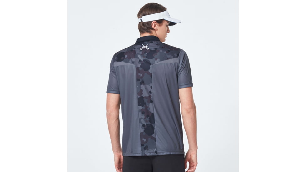 Oakley Camo Back Evo Golf Short Sleeve Polo Shirt - Mens, Wrought Iron, Extra Large, FOA400647-25W-XL