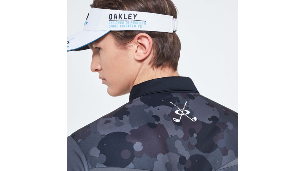 Oakley Camo Back Evo Golf Short Sleeve Polo Shirt - Mens, Wrought Iron, Extra Large, FOA400647-25W-XL