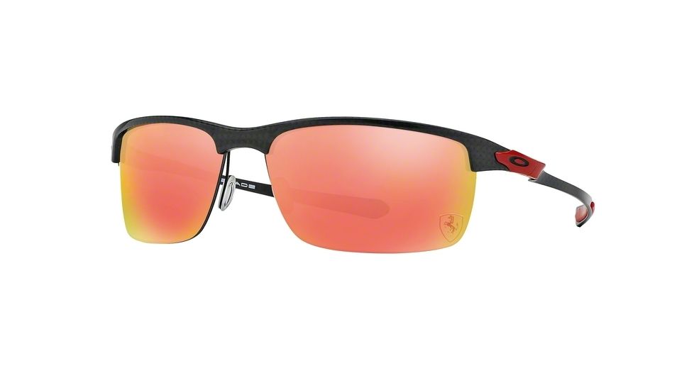 Oakley CARBON BLADE OO9174 Single Vision Prescription Sunglasses OO9174-917406-66 - Lens Diameter 66 mm, Frame Color Polished/ Ferrari Red