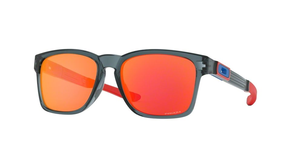 Oakley Catalyst OO9272 Progressive Prescription Sunglasses, 55mm, Crystal Black, OO9272-927228-55-PRO