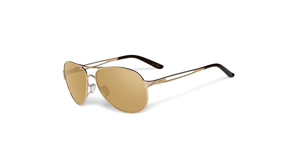 Oakley Caveat Aviator Sunglasses, Polished Gold Frame, 24K Iridium Lens OO4054-18