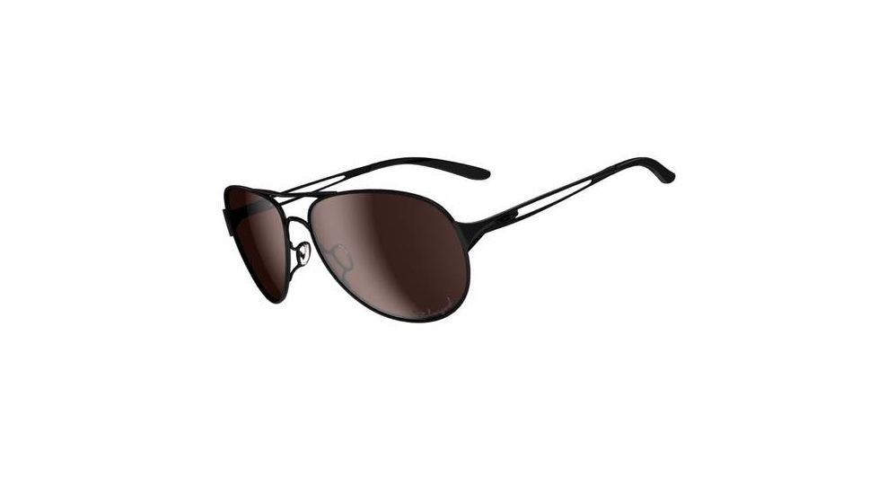 Oakley Caveat Sunglasses, Polished Black Frame, OO Grey Lens, Polarized OO4054-03