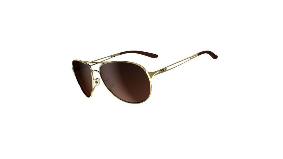 Oakley Caveat Sunglasses, Polished Gold Frame, Dark Brown Gradient Lens OO4054-07