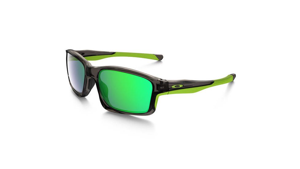Oakley Chainlink Mens Asian Fit Sunglasses, Grey Smoke Frame, Jade Iridium Lens OO9252-04
