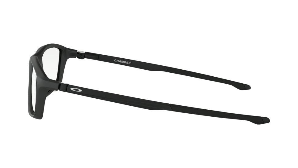 Oakley CHAMBER OX8138 Eyeglass Frames 813801-55 - Satin Black Frame, Clear Lenses