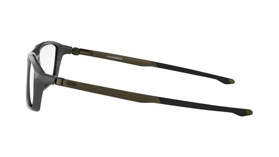 Oakley CHAMBER OX8138 Eyeglass Frames 813802-55 - Satin Pavement Frame, Clear Lenses