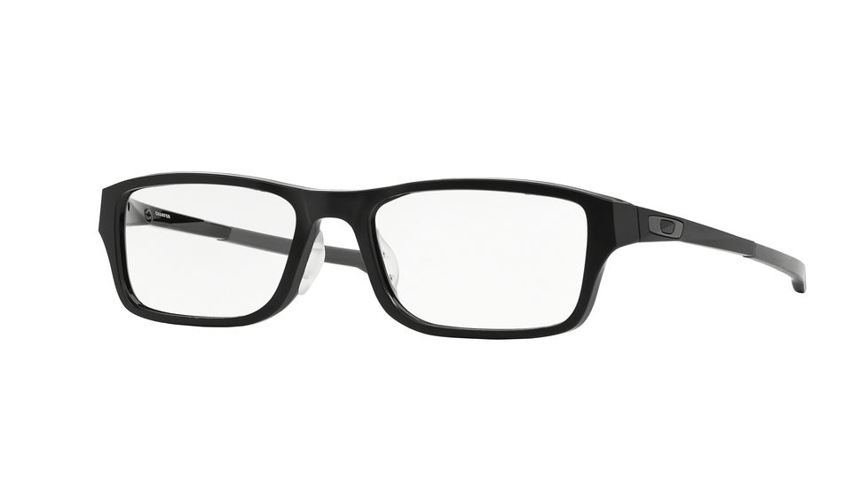 Oakley CHAMFER A OX8045 Bifocal Prescription Eyeglasses 804501-55 - Satin Black Frame, Clear Lenses